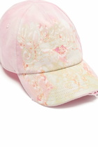 Diesel Distressed baseball cap with graphic print - Caps Mens in Pink