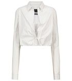 Rta - Ludovica pinstriped bustier shirt