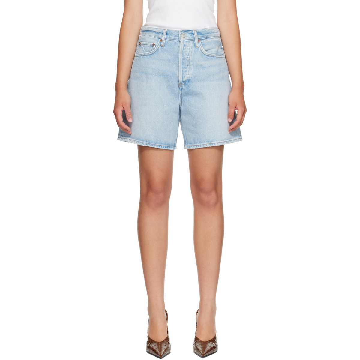 AGOLDE Blue Dame Denim Shorts