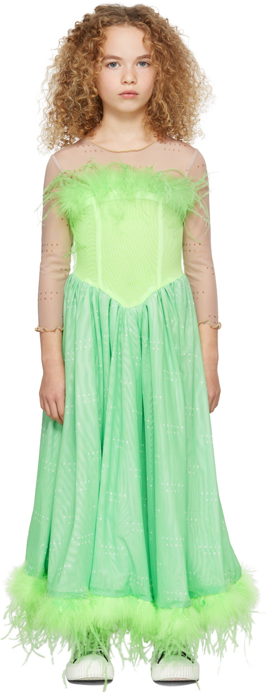 Poster Girl SSENSE Exclusive Kids Green Seraphina Dress