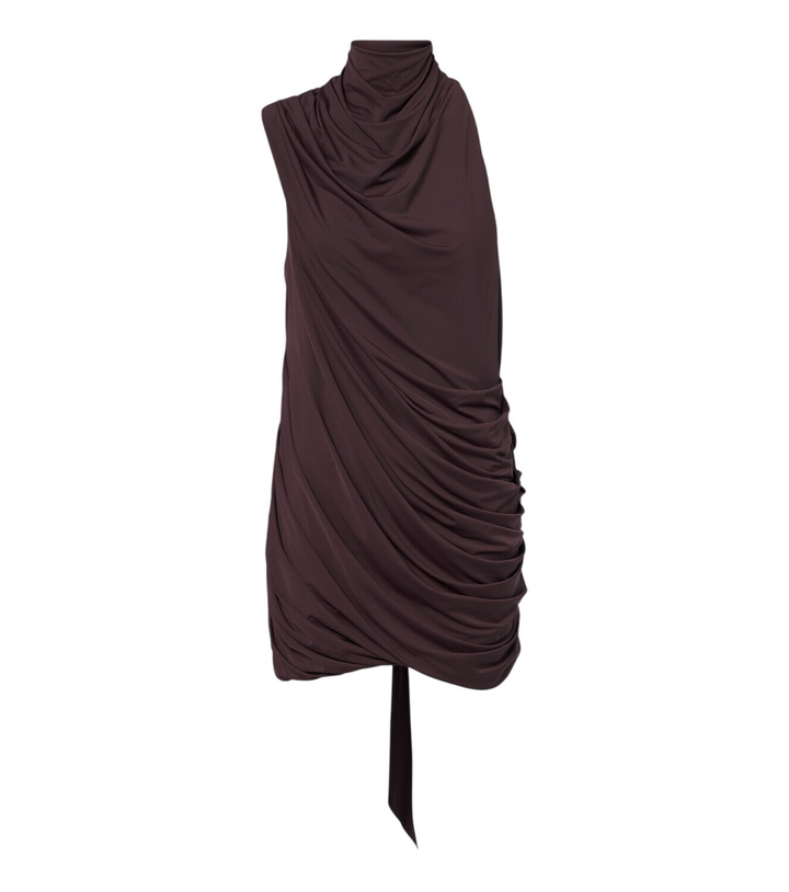 Photo: De La Vali Bashana draped scarf-detail mini dress