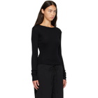 St. Agni Black Wool Long Sleeve Baby T-shirt