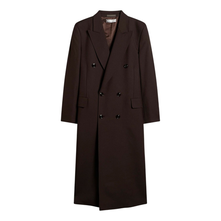 Photo: Our Legacy Men's Issue Wool Extended Whale Coat in Deep Pangoa