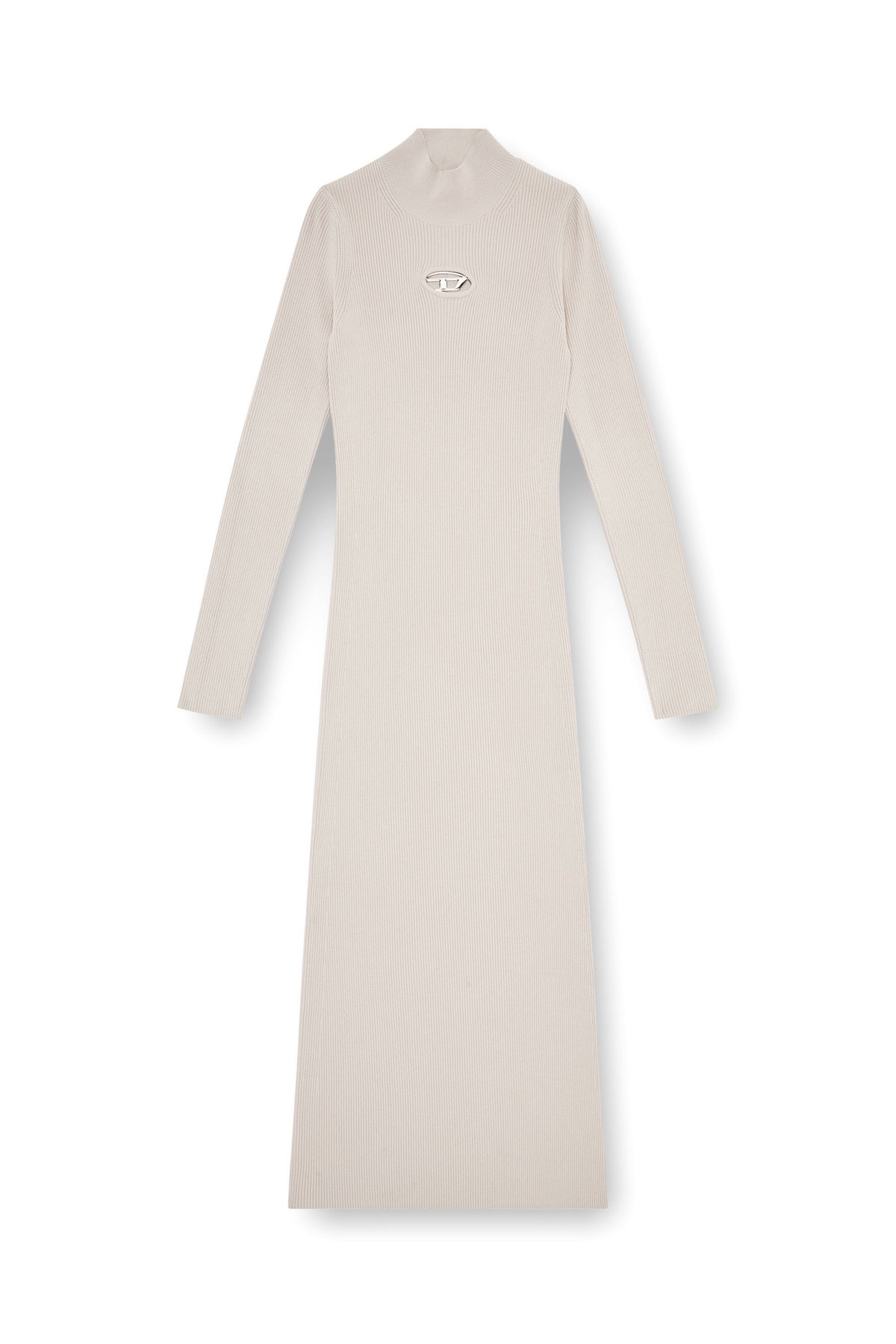 Diesel Long dress in ribbed knit - Dresses Womens in Grey Diesel