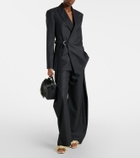 Loewe Checked belt wool barrel-leg pants