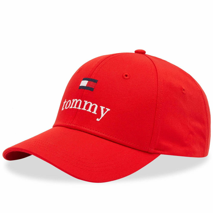Photo: Tommy Jeans Men's Logo Cap in Deep Crimson