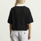 Adidas Women's Crochet Polo Top in Black