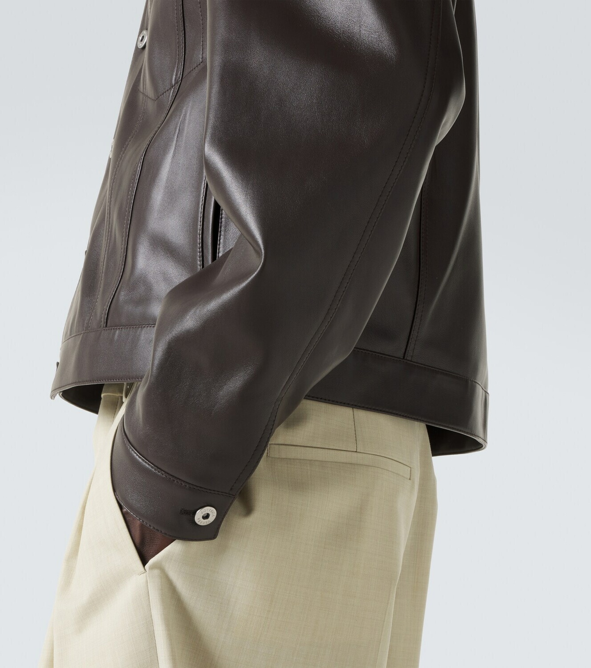 Bottega Veneta Intrecciato leather jacket