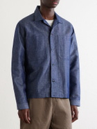 NN07 - Rob Cotton And Linen-Blend Chambray Shirt - Blue