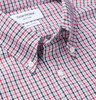 Thom Browne - Button-Down Collar Appliquéd Checked Cotton-Poplin Shirt - Multi