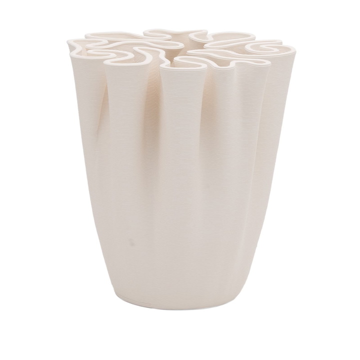 Photo: ferm LIVING Dedali Vase - H18 in Off-White 