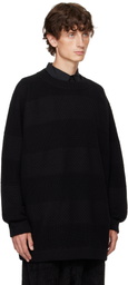 Jan-Jan Van Essche Black O-Project Sartuul Sheep Yarn Crewneck Sweater