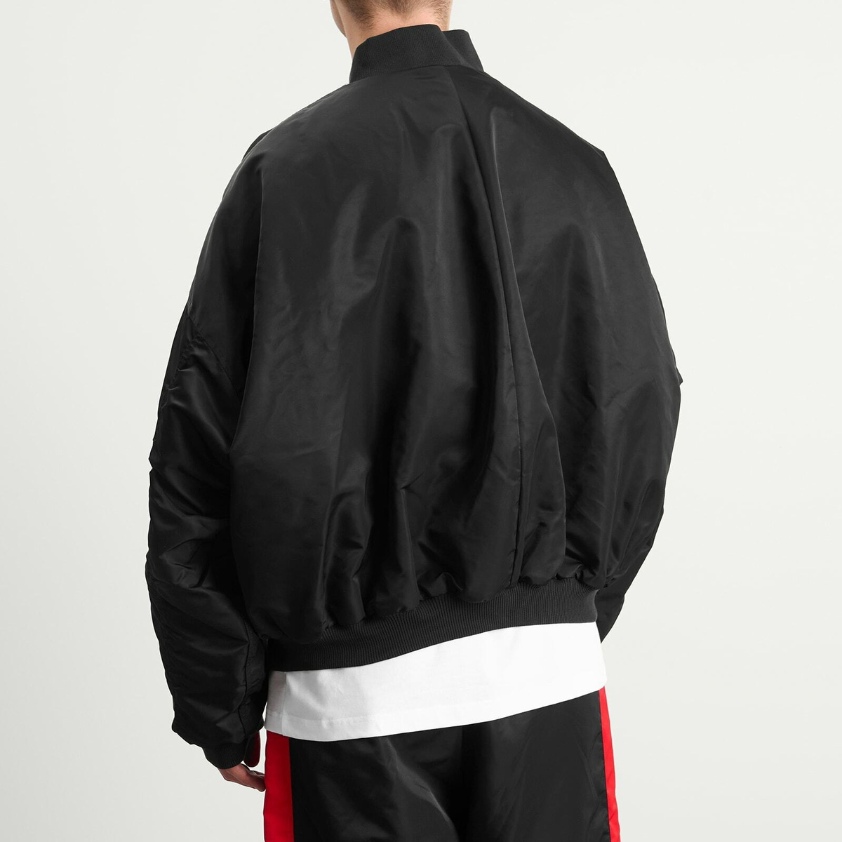Adidas x Willy Chavarria Satin Bomber Jacket in Black adidas