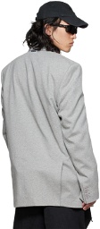 VETEMENTS Gray Single-Breasted Blazer