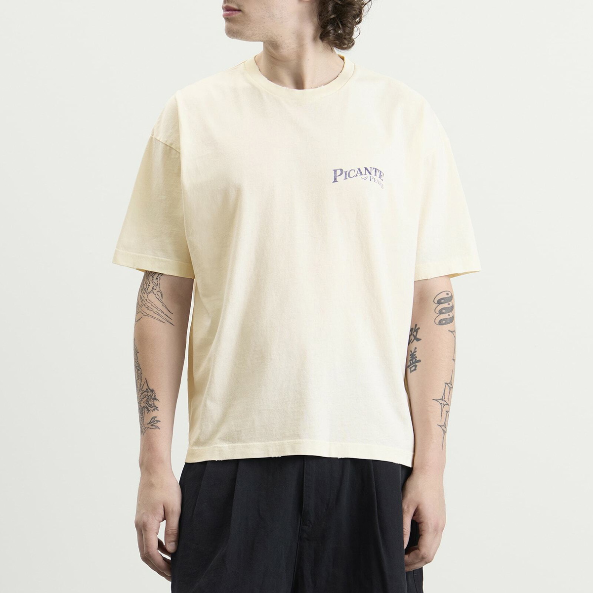 Picante Men's Peaks Patch T-Shirt in Ivory