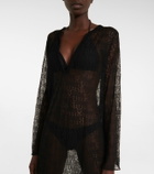 Saint Laurent Pointelle knit kaftan