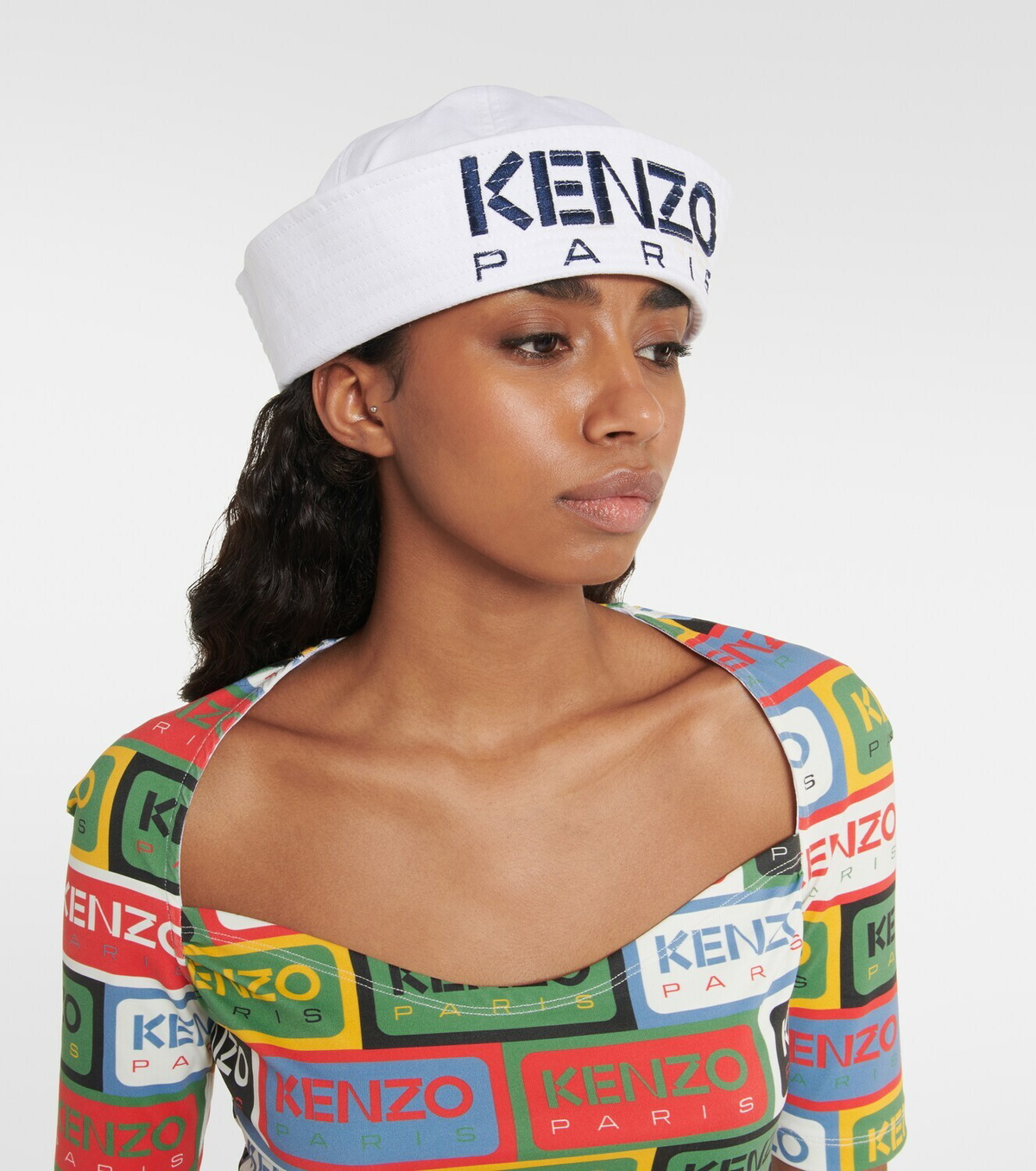 Kenzo Logo cotton sailor hat Kenzo