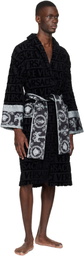 Versace Black 'I Heart Baroque' Bathrobe