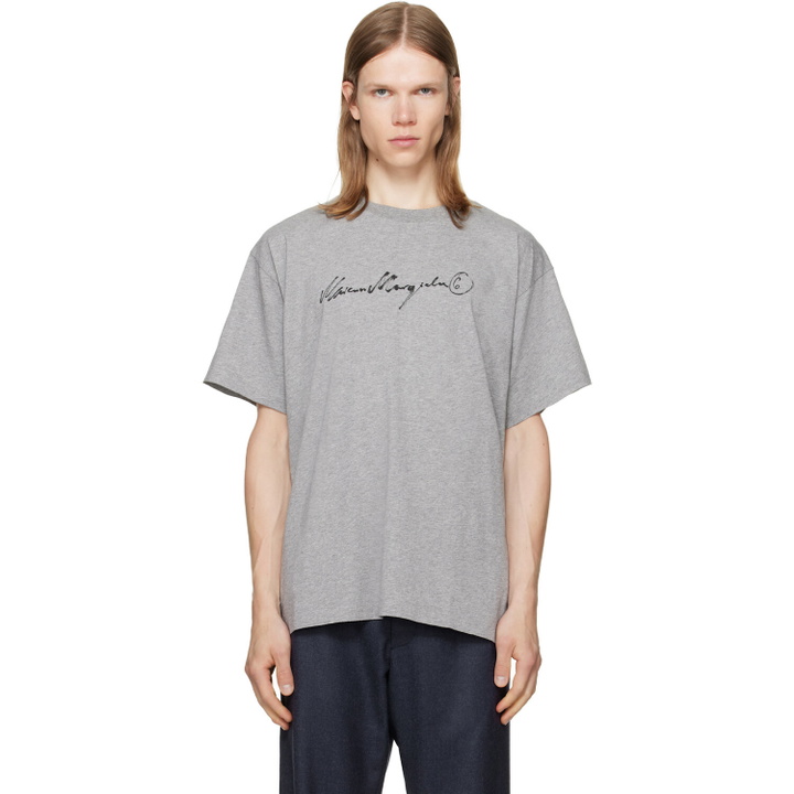 Photo: MM6 Maison Margiela Gray Cotton Jersey T-shirt