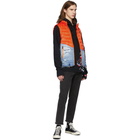 Greg Lauren Orange and Blue Paul and Shark Edition 50/50 Vest