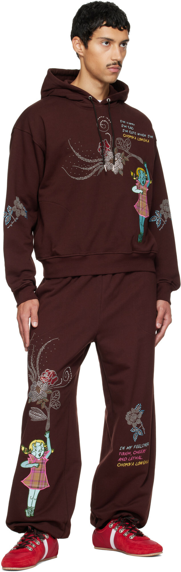 Chopova Lowena Brown Feelings Awe Hoodie