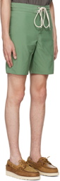 RRL Green Lace-Up Swim Shorts