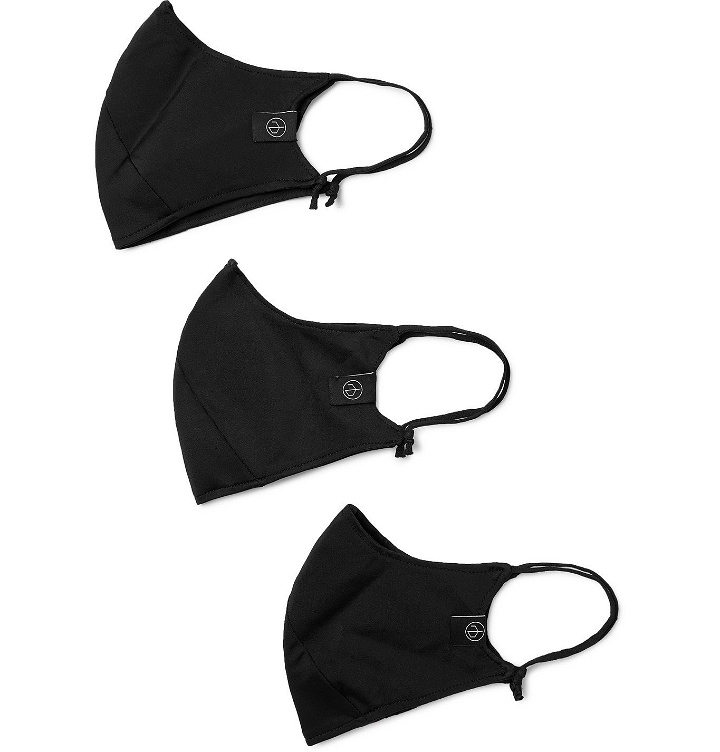Photo: RAG & BONE - Three-Pack Stealth Stretch-ECONYL Face Masks - Black