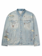 VETEMENTS - Oversized Distressed Denim Jacket - Blue
