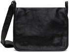 Yohji Yamamoto Black Flap Messenger Bag