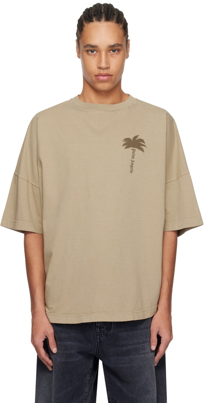 Photo: Palm Angels Beige Palms Over T-shirt