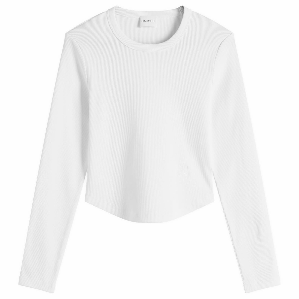Closed Women's Long Sleeve Crewneck Top in Ivory