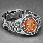 Zeno Army Diver Automatic Orange Dial Mens Watch 485N-A5MM