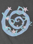 Lost Daze - Spiral Logo-Print Cotton-Jersey T-Shirt - Black