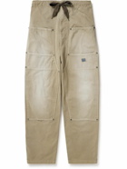 KAPITAL - Katsugari Straight-Leg Cotton-Twill Drawstring Trousers - Neutrals