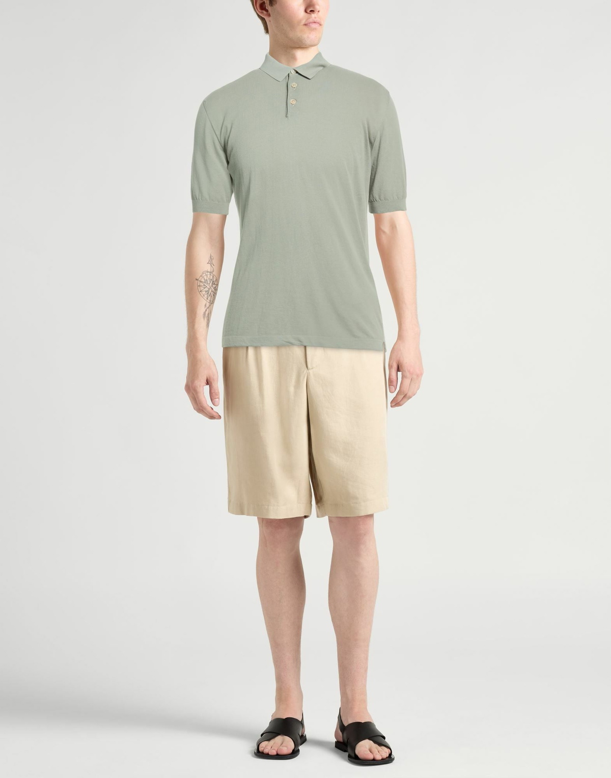 Eleventy Platinum Mens Polo shirt in Sage green