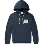 Maison Margiela - Appliquéd Loopback Cotton-Jersey Hoodie - Blue