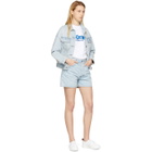 Acne Studios Bla Konst Blue Denim Swamp Shorts