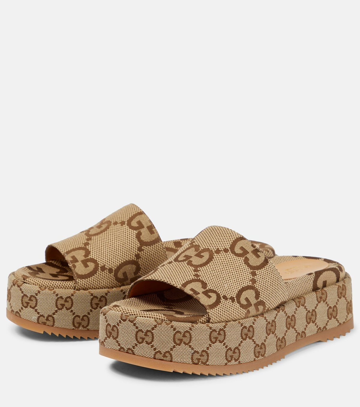 Gucci - GG Maxi canvas platform slides Gucci