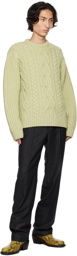 Dries Van Noten Green Crewneck Sweater