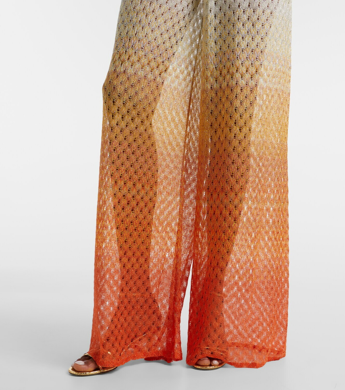 Missoni Open-knit lamé jumpsuit