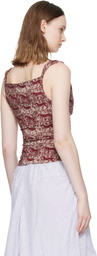 Vivienne Westwood Red & Beige Anna Top