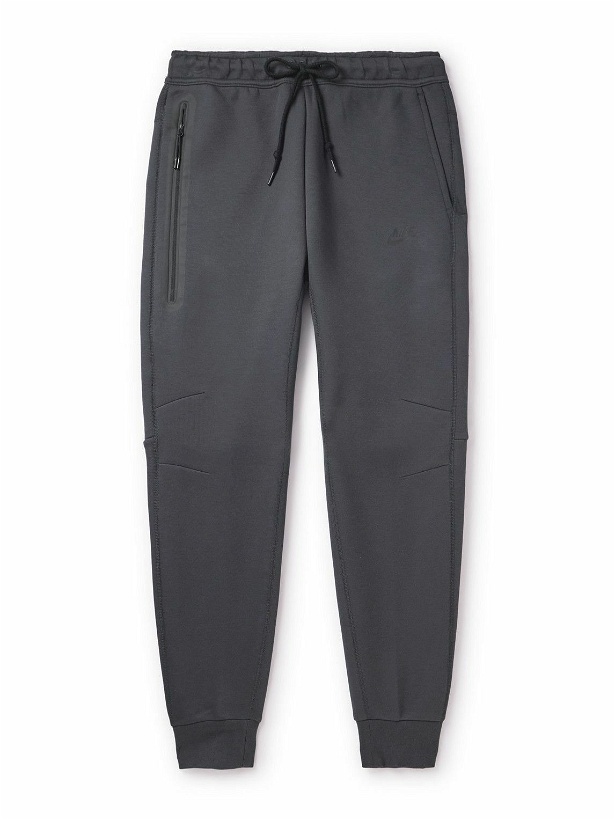 Photo: Nike - Straight-Leg Cotton-Blend Jersey Sweatpants - Black