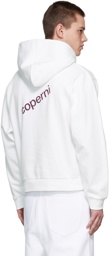 Coperni SSENSE Exclusive White Logo Print Hoodie