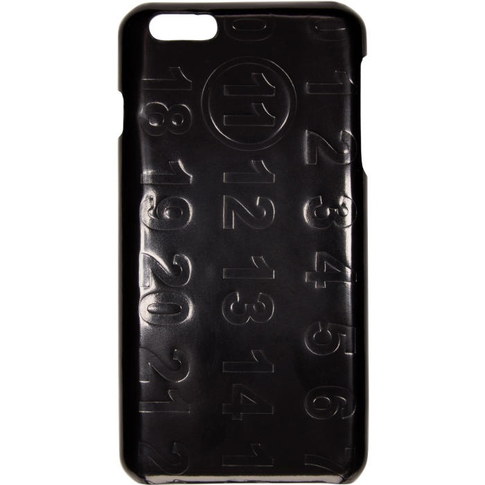 Photo: Maison Margiela Black Leather Logo iPhone 6 Plus Case