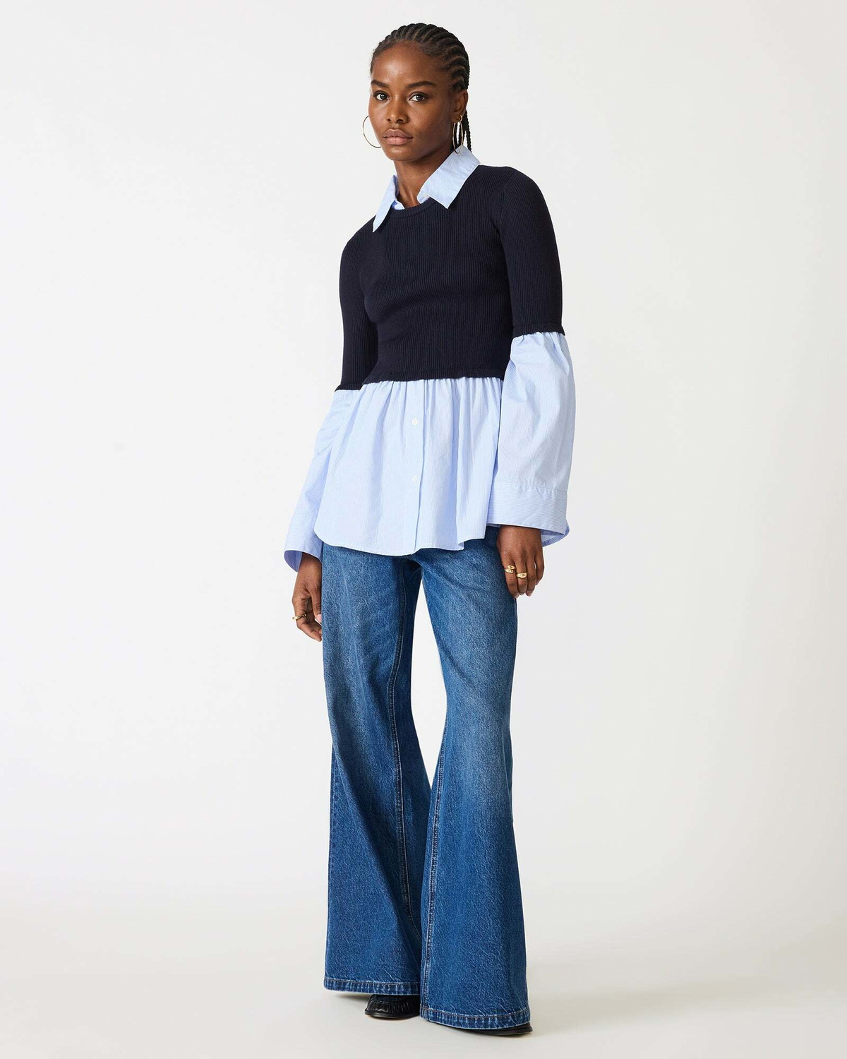 Steve Madden Lenny Knit Top in Midnight