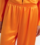 Leset Barb satin wide-leg pants