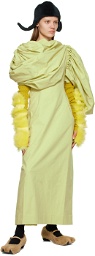 Paula Canovas Del Vas Green Puff Sleeve Maxi Dress