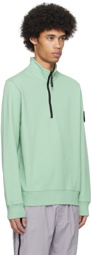 Stone Island Green Half-Zip Sweatshirt