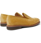 George Cleverley - Positano Cotton-Corduroy Loafers - Yellow