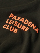 Pasadena Leisure Club - Puff Logo-Print Cotton-Jersey T-Shirt - Black